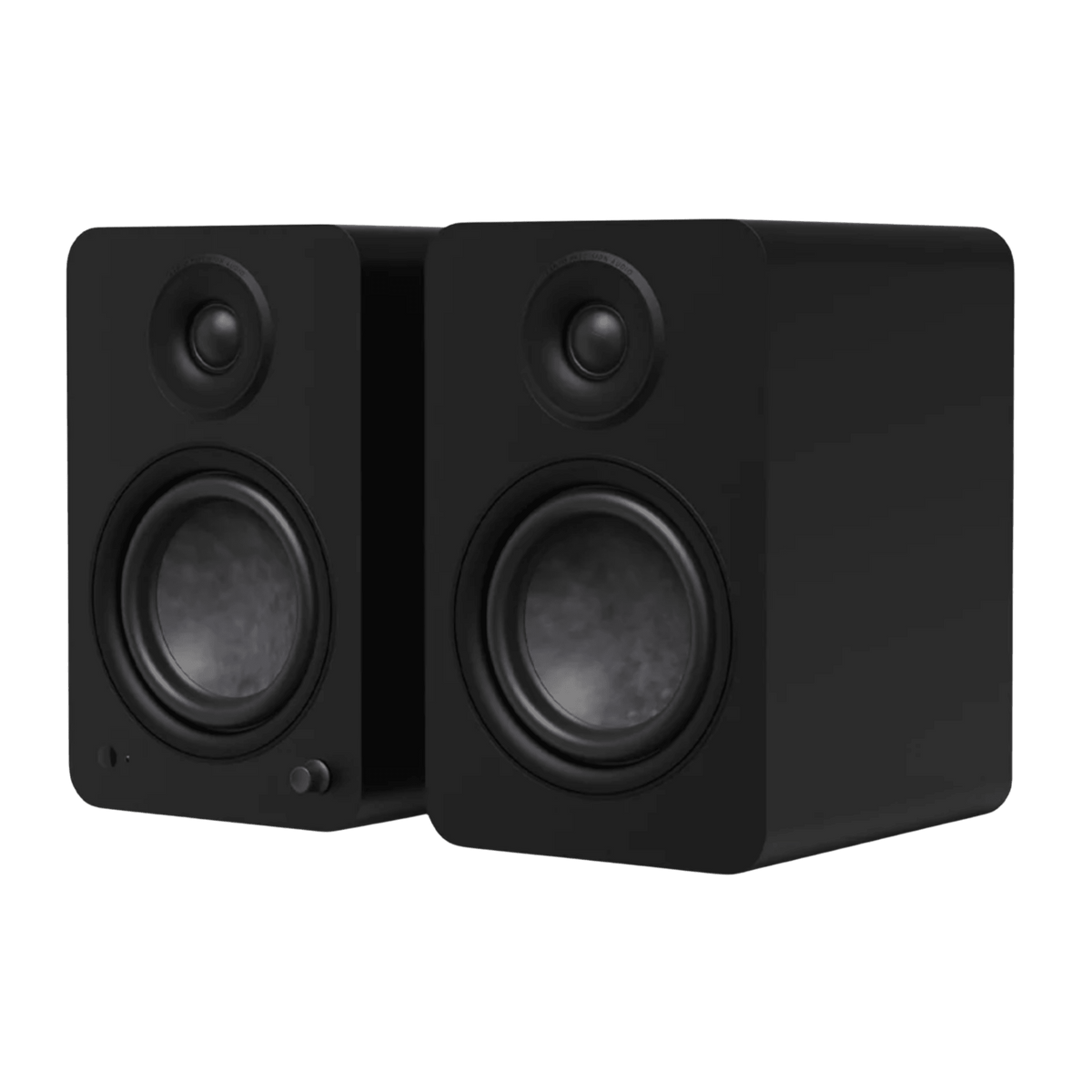 Kanto Audio YU6 2nd Generation 200W Active Speakers in Black, angled