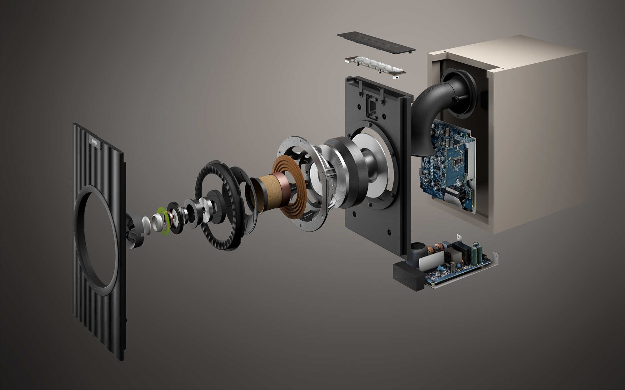 KEF Coda W active speakers, technology image