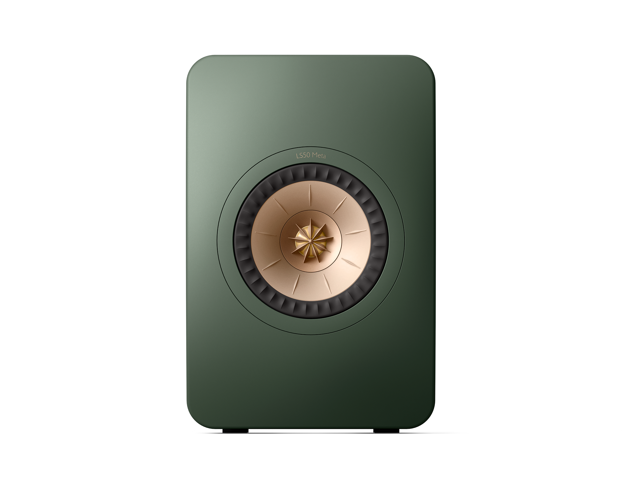 KEF LS50 Meta Passive Speakers in Moss Green, individual speaker, front