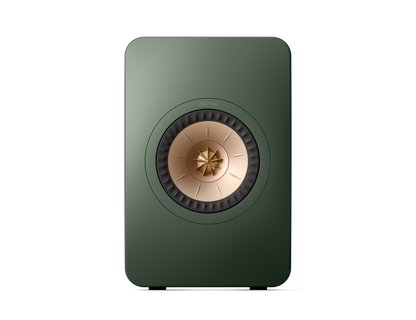KEF LS50 Meta Passive Speakers in Moss Green, individual speaker, front