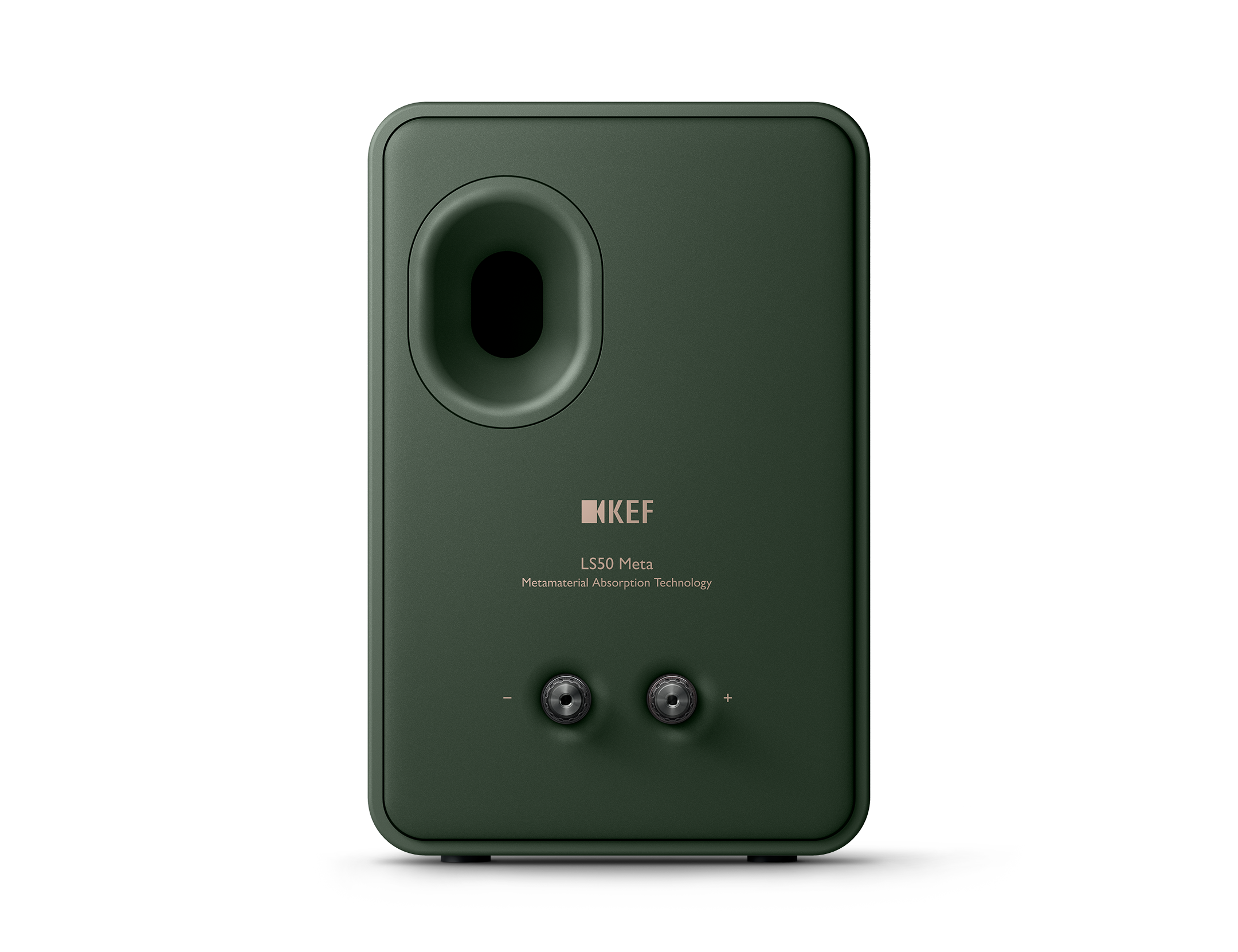 KEF LS50 Meta Passive Speakers in Moss Green, individual speaker, back