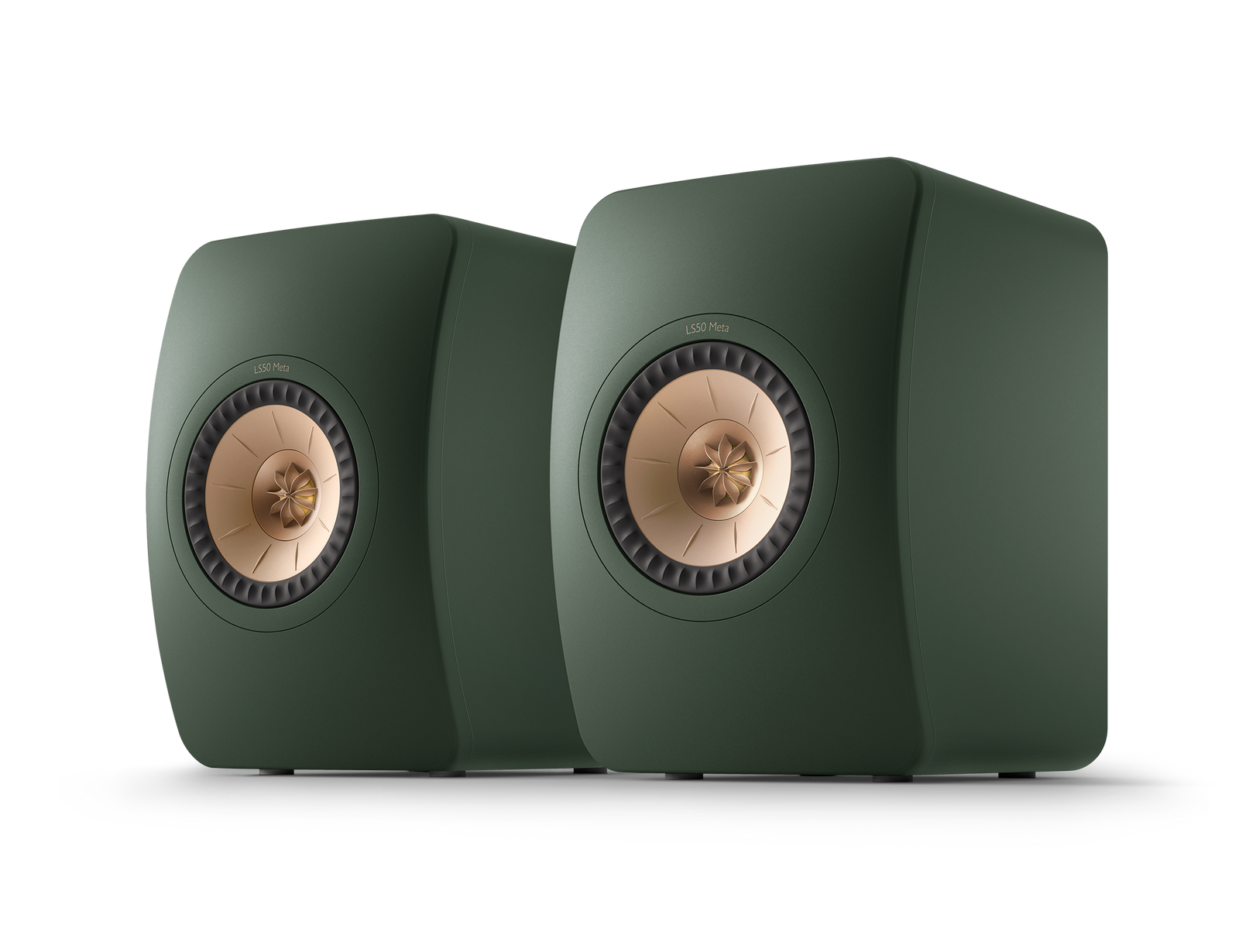 KEF LS50 Meta Passive Speakers in Moss Green pair, front