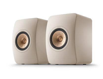 KEF LS50 Meta Passive Speakers in Sand Shell pair, front