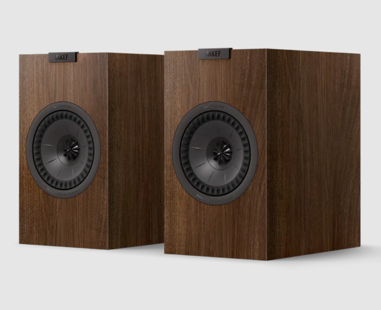 KEF Q1 Meta Compact 2-way Bookshelf Speakers in Walnut