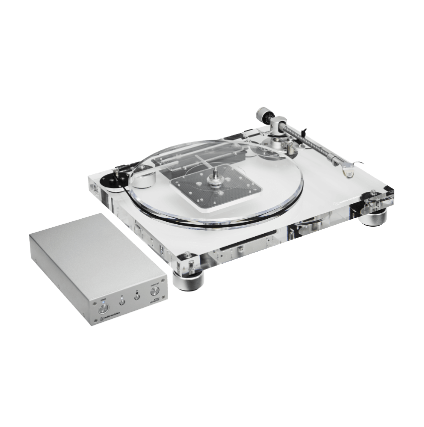 Audio Technica AT-LPA2 Turntable, angled with power unit