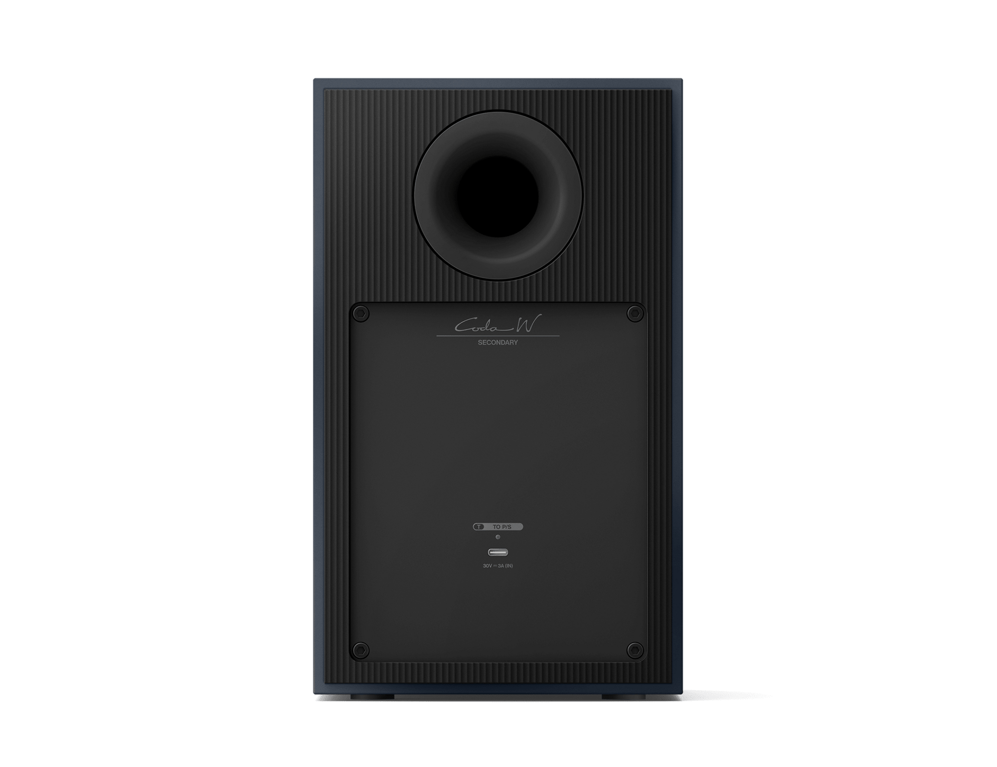 KEF Coda W Active Speakers in Midnight Blue, back of speaker
