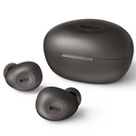 KEF Mu3 Noise Cancelling True Wireless Earbuds in Charcoal Grey, with case