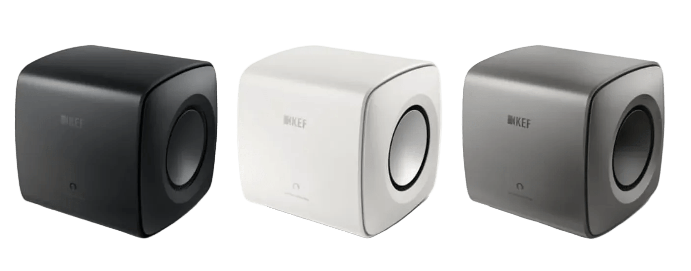 KEF KC62 Dual 6" Subwoofer. Available in 3 colours as shown