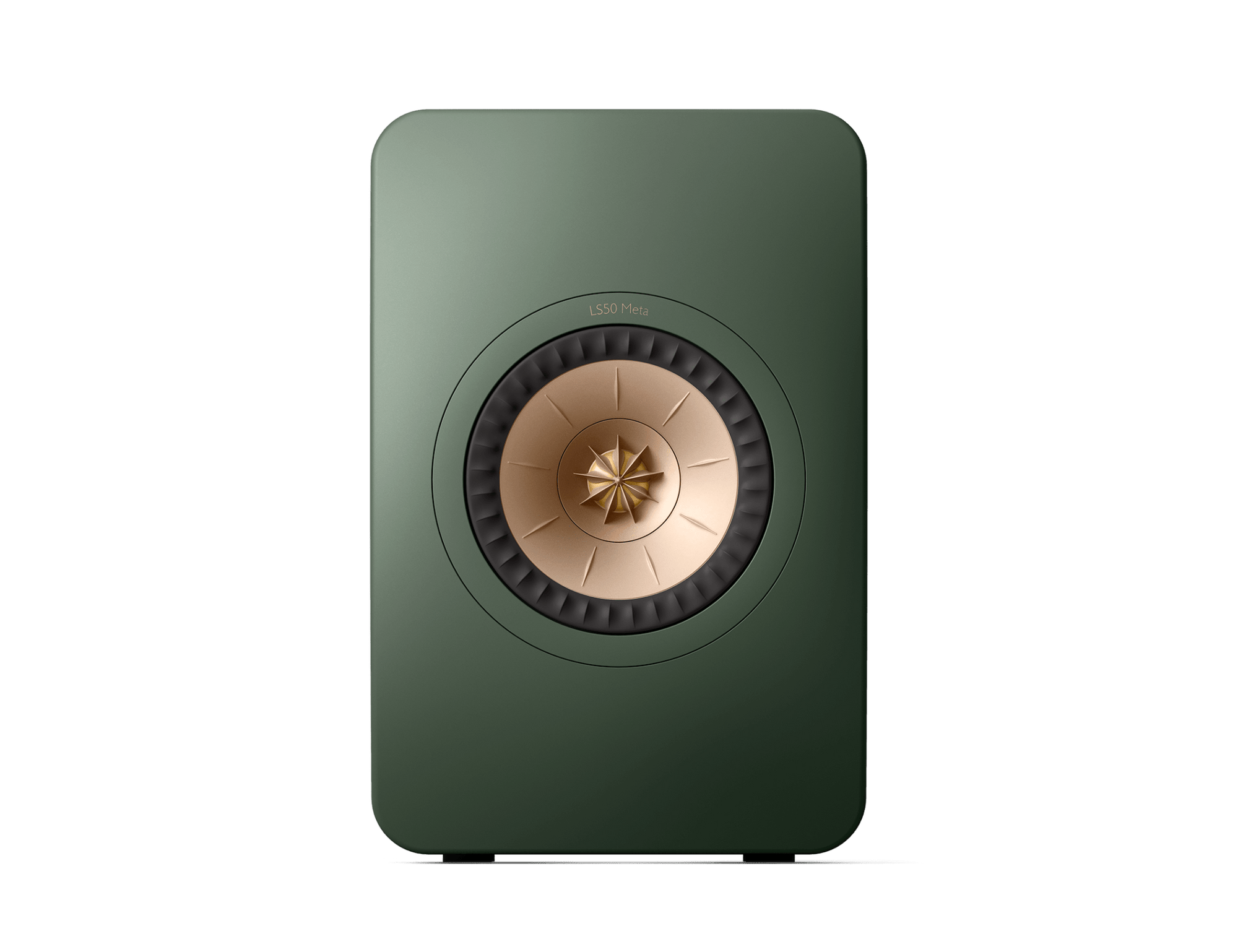 KEF LS50 Meta Passive Speakers in Moss Green, individual speaker, front