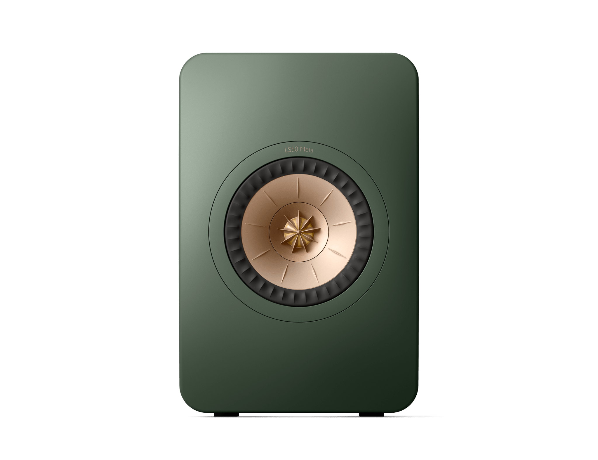 KEF LS50 Meta Passive Speakers in Moss Green, individual speaker, front