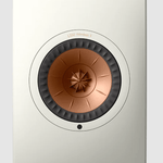 KEF LS50 Wireless II Speakers in Mineral White.  Front