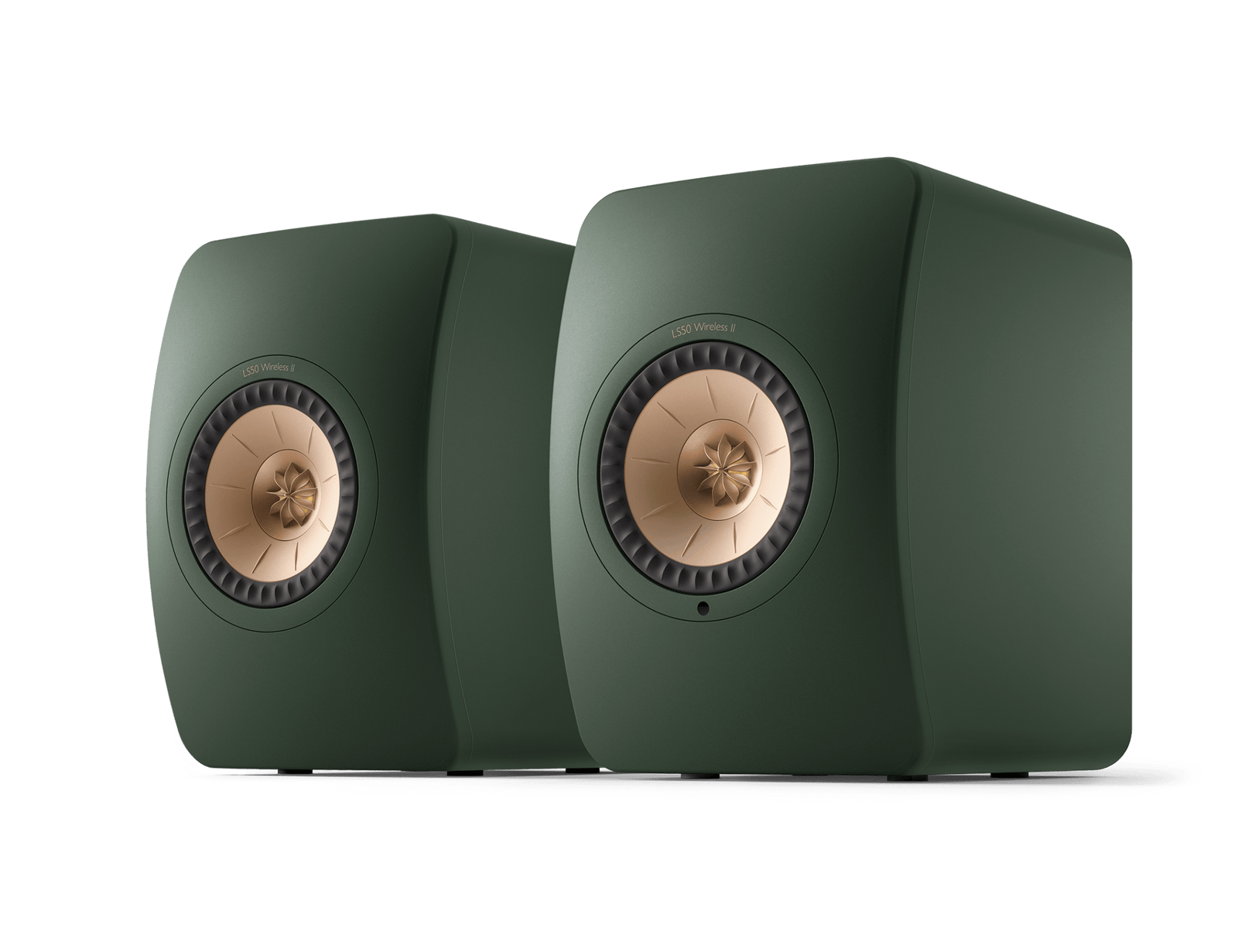 KEF LS50 Wireless II Speakers in Moss Green pair