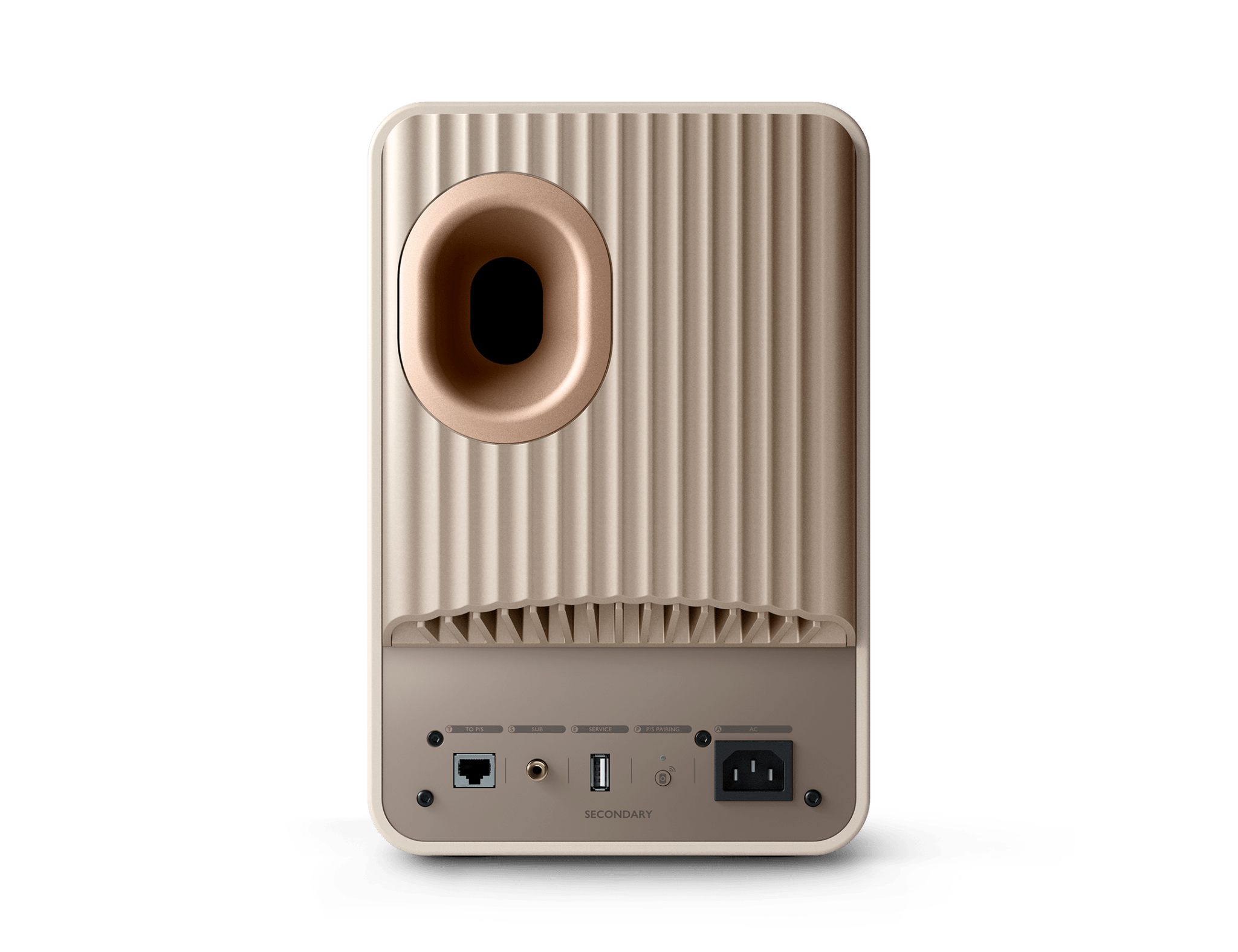 KEF LS50 Wireless II Speakers in Sand Shell individual speaker, back