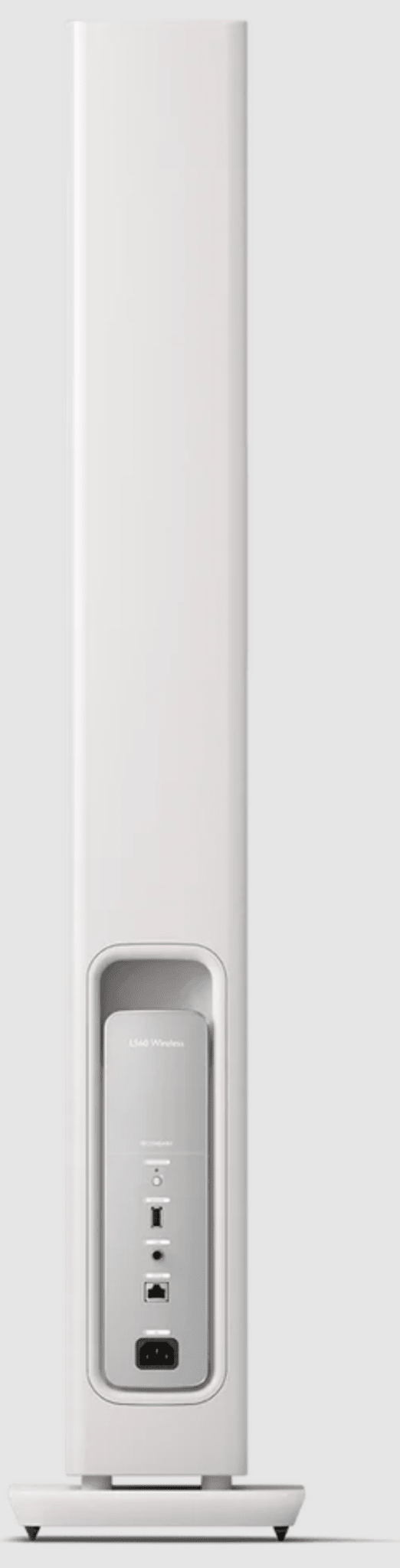 KEF LS60 Wireless Floorstanding Speakers Speakers in Mineral White. Back