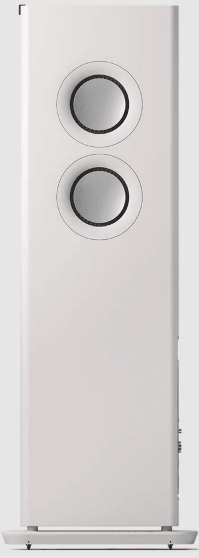 KEF LS60 Wireless Floorstanding Speakers Speakers in Mineral White. Side