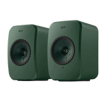 KEF LSX II LT Wireless Bookshelf Speakers in Sage Green + P1 Desk Pads EOFY Promotion