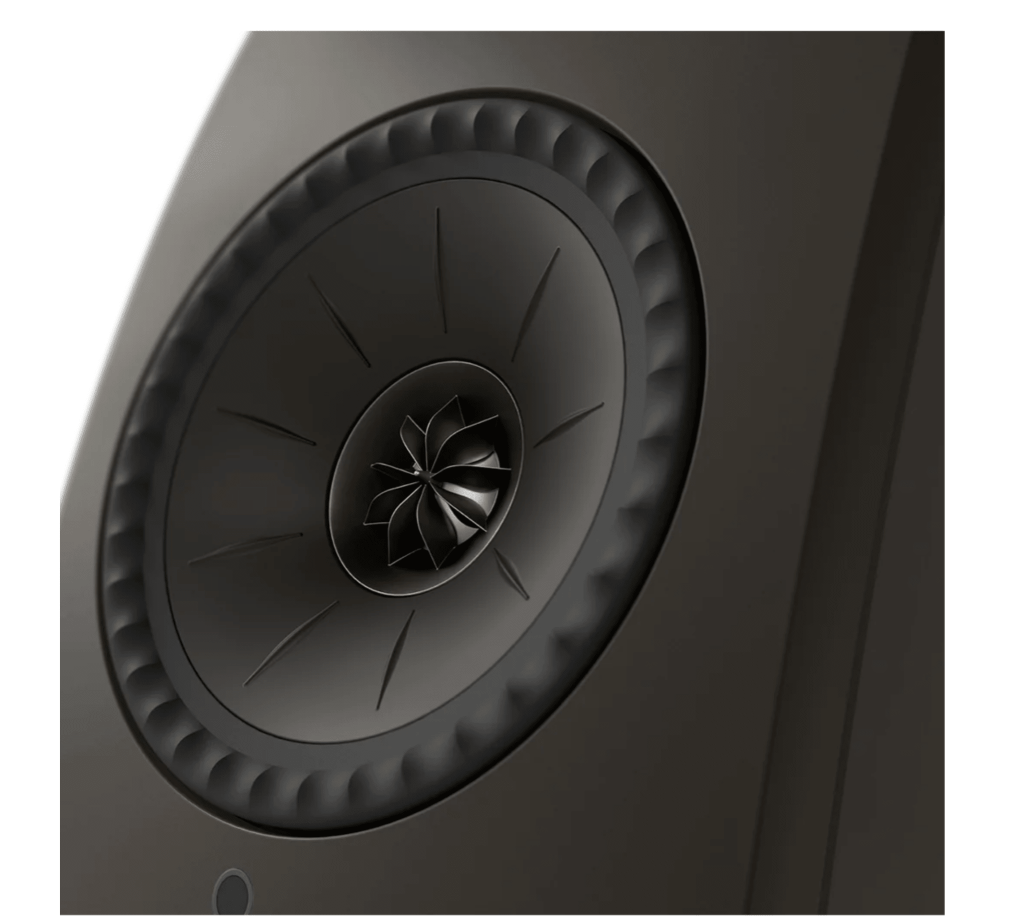 KEF LSX II LT Wireless Bookshelf Speakers  in Graphite Gray. Tweeter