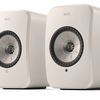 KEF LSX II LT Wireless Bookshelf Speakers  in Stone White. Pair
