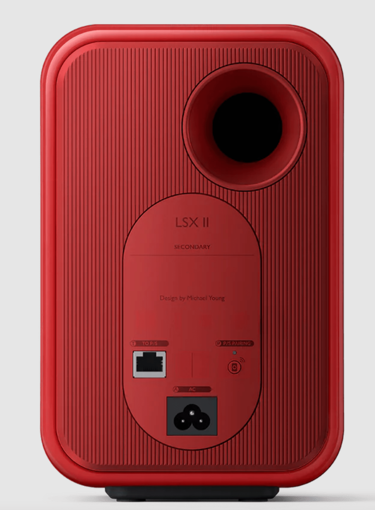 KEF LSX II Wireless Powered Bookshelf Speakers Back in Lava Red