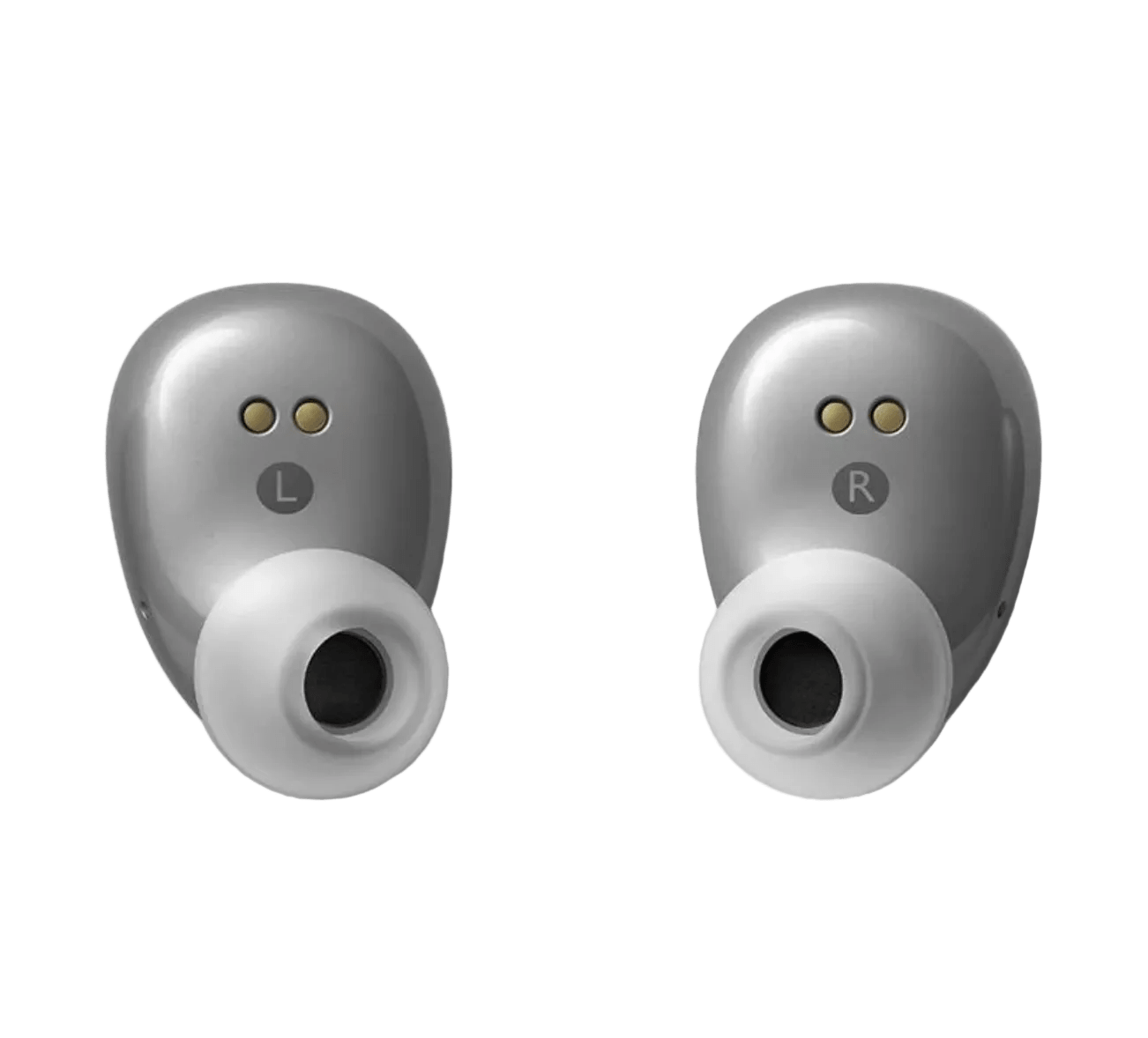 KEF Mu3 Noise Cancelling True Wireless Earbuds in Silver Grey, back