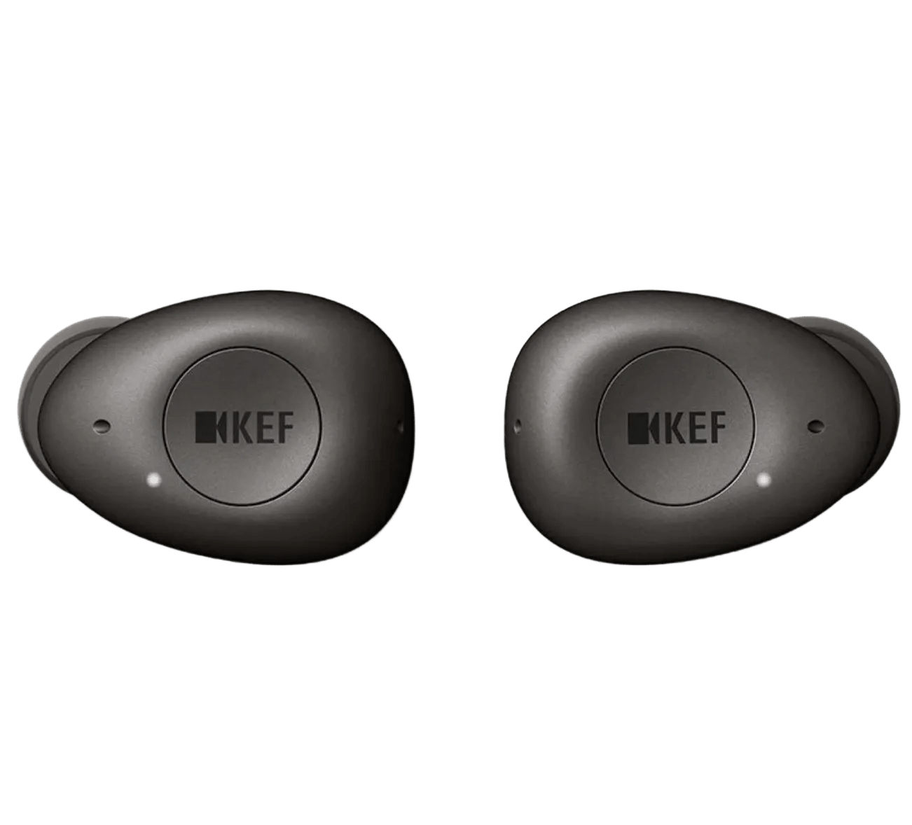 KEF Mu3 Noise Cancelling True Wireless Earbuds in Charcoal Grey, front