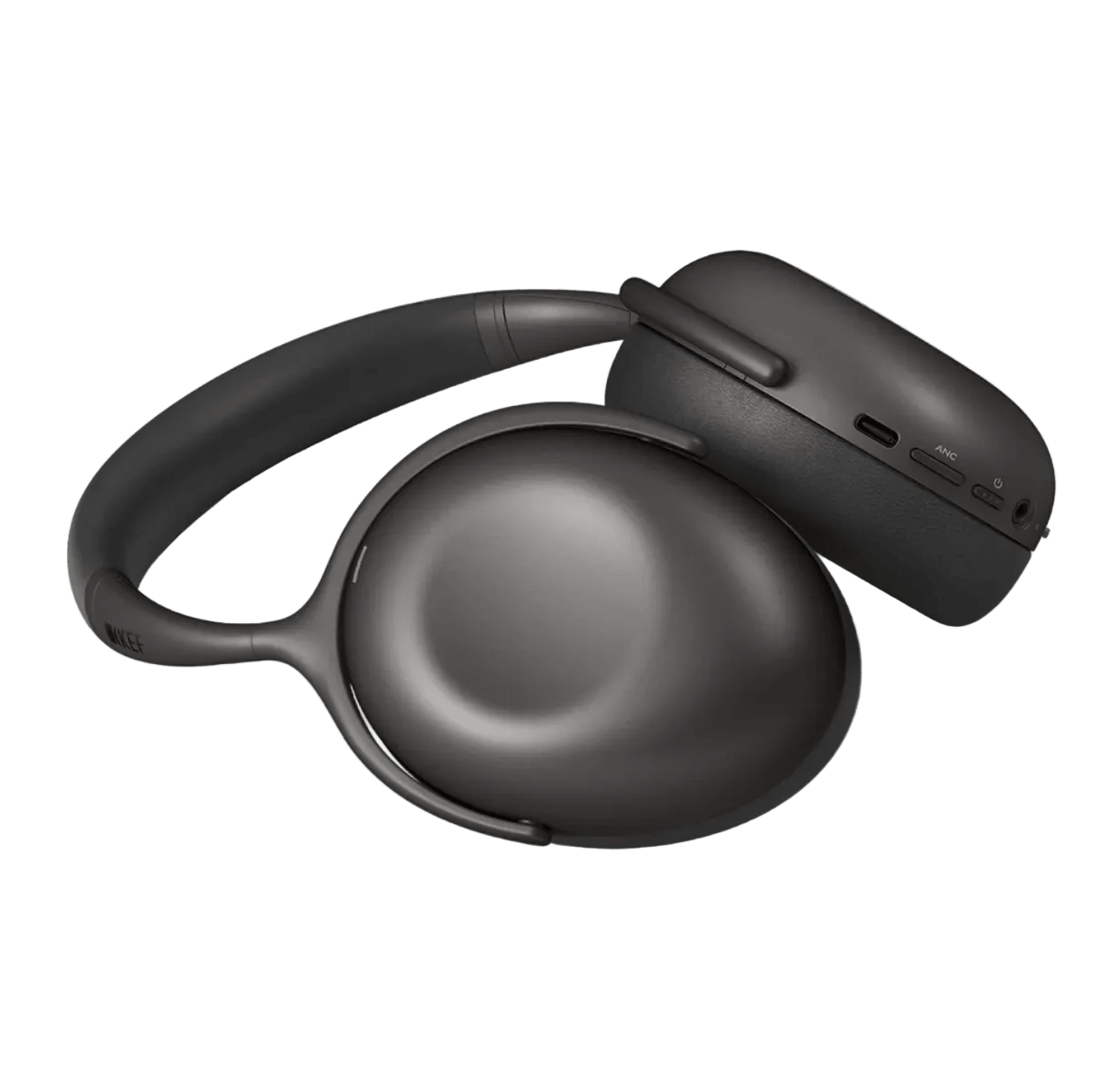 KEF Mu7 Noise Cancelling Wireless Headphones in Charcoal Grey,  horizontal