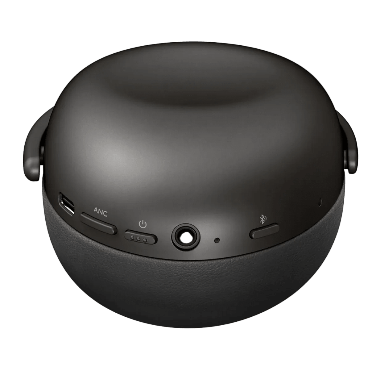 KEF Mu7 Noise Cancelling Wireless Headphones in Charcoal Grey,  underneath