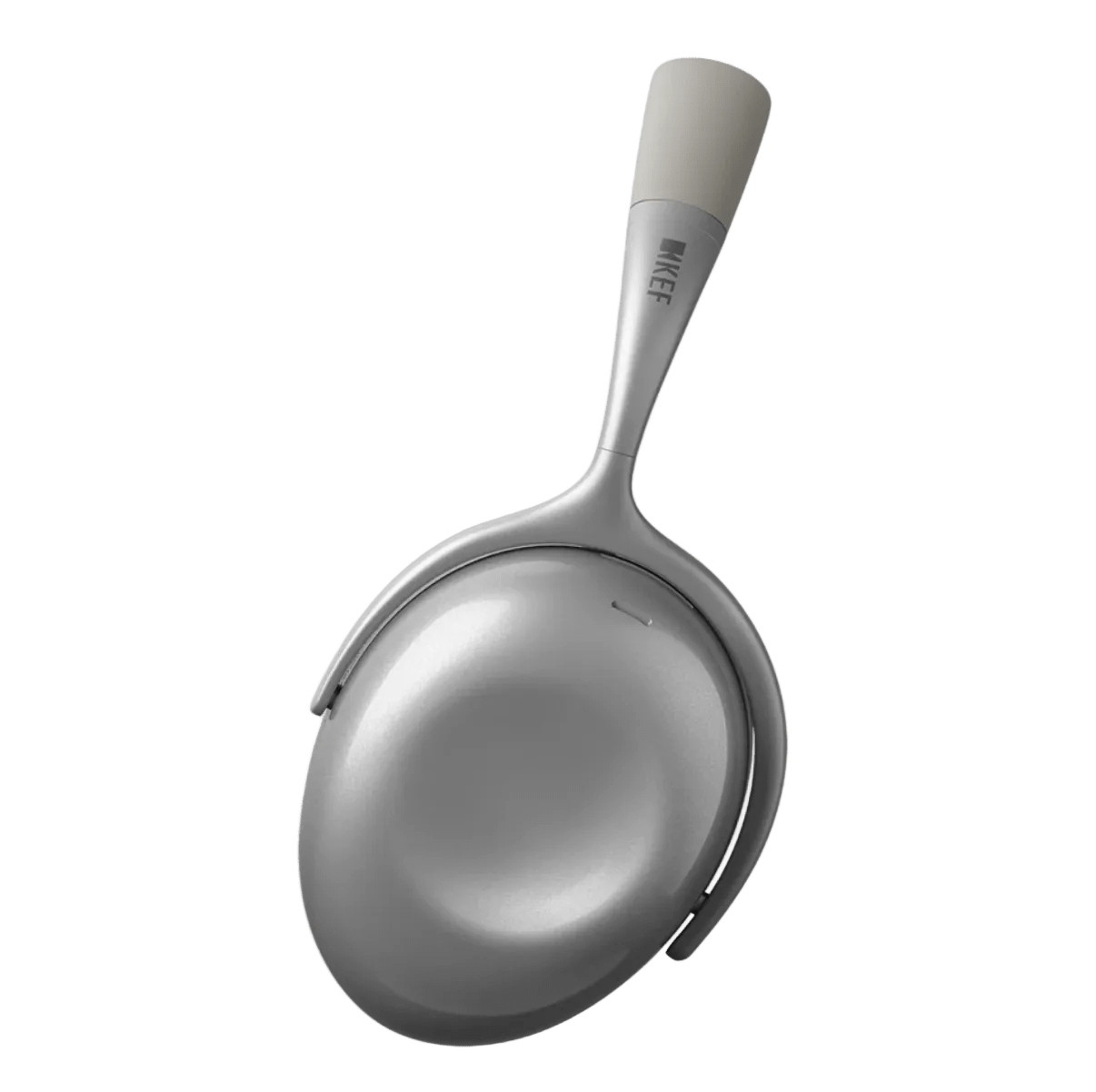 KEF Mu7 Noise Cancelling Wireless Headphones in Silver Grey,  profile
