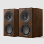 KEF Q Concerto Meta 3-way Bookshelf Speakers.  Pair in Walnut