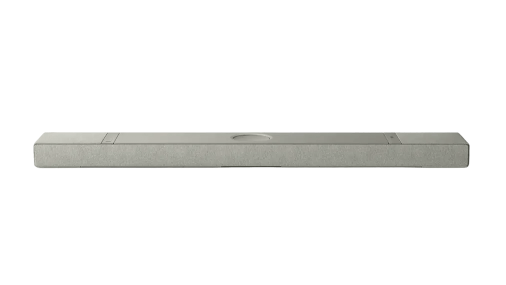 KEF XIO Soundbar in Storm Grey, front profile