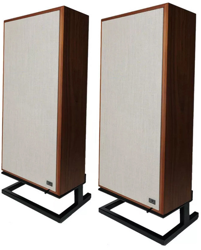 KLH Model 7 Loudspeakers in English Walnut pair with Grille