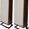 KLH Model 7 Loudspeakers in English Walnut pair with Grille