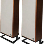 KLH Model 7 Loudspeakers in English Walnut pair with Grille