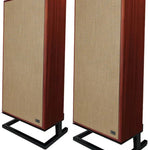 KLH Model 7 Loudspeakers in West African Mahogany (Pair) with Grilles