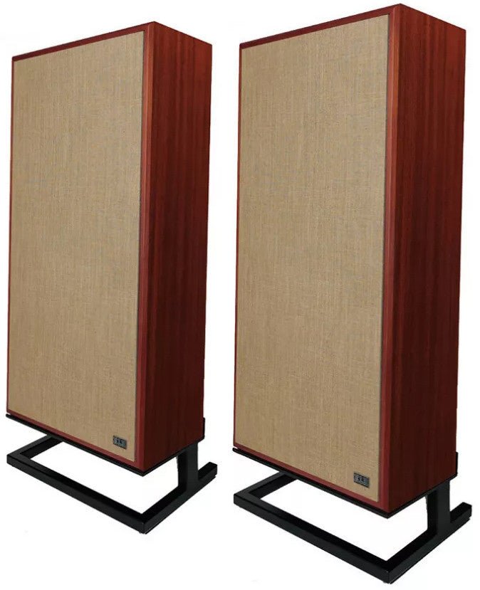 KLH Model 7 Loudspeakers in West African Mahogany (Pair) with Grilles