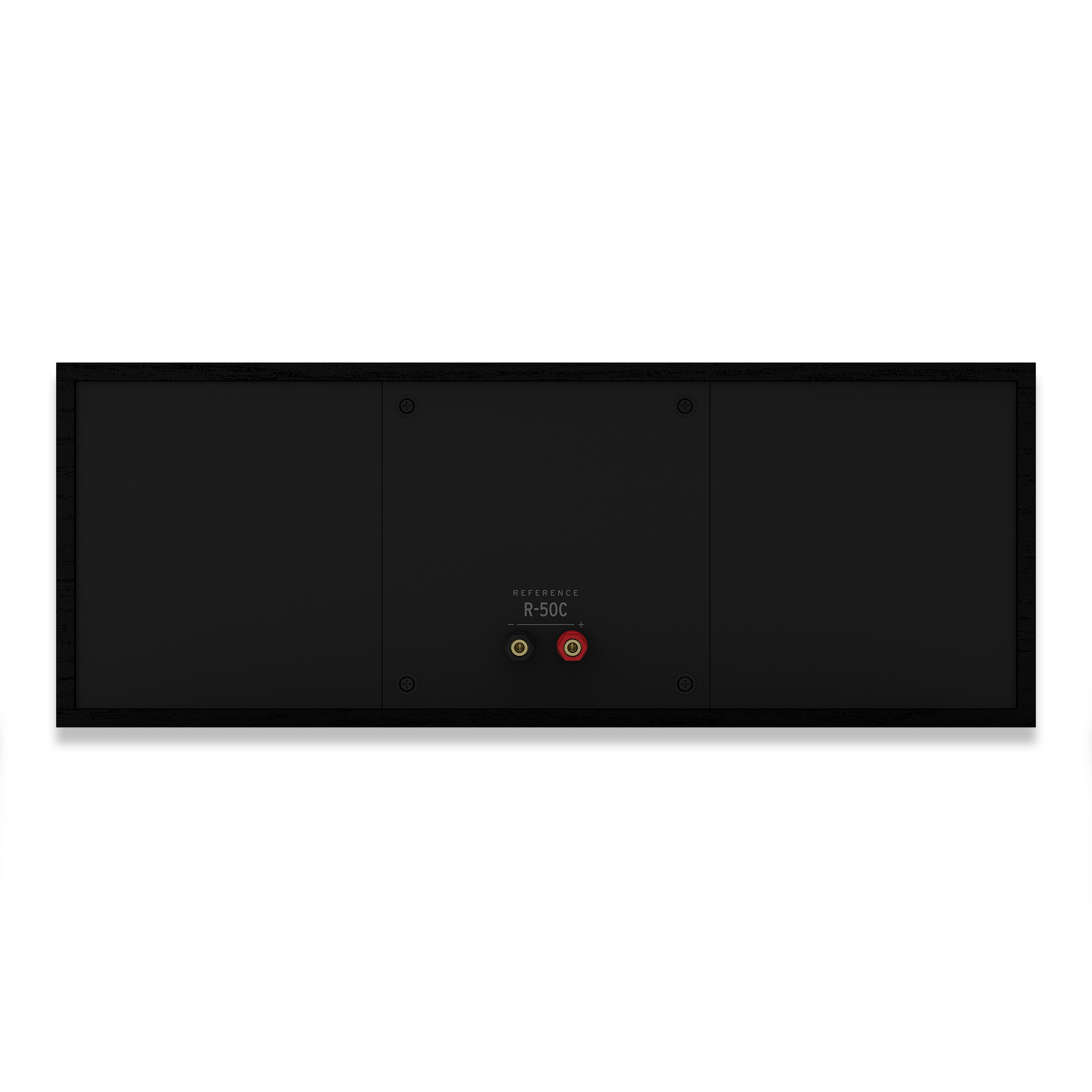 Klipsch R 50C in ebony. Image of rear panel