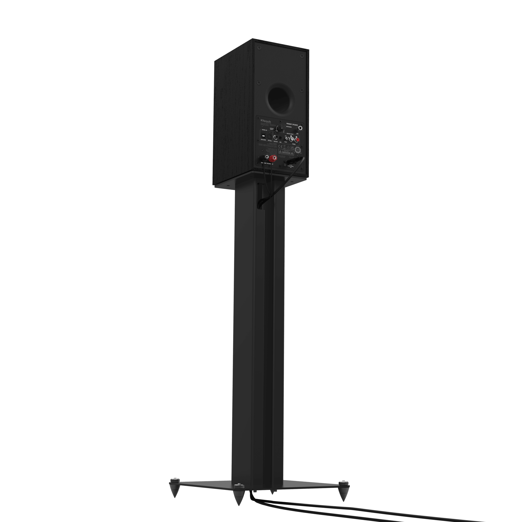 Klipsch KS28 inch speaker stands; Compatible  with The Nines, The Sevens & RP-600M II. Cord management image