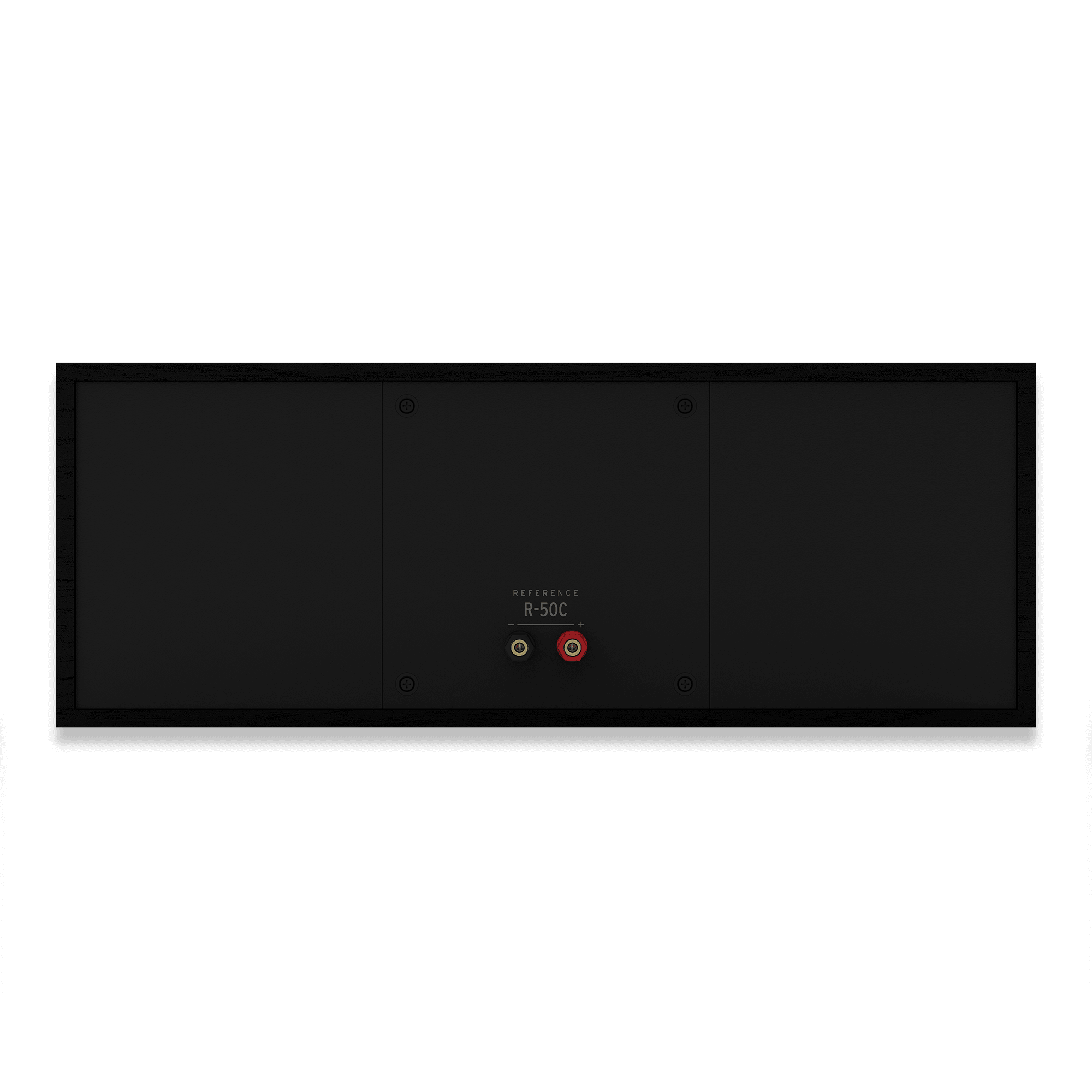 Klipsch R 50C in ebony. Image of rear panel
