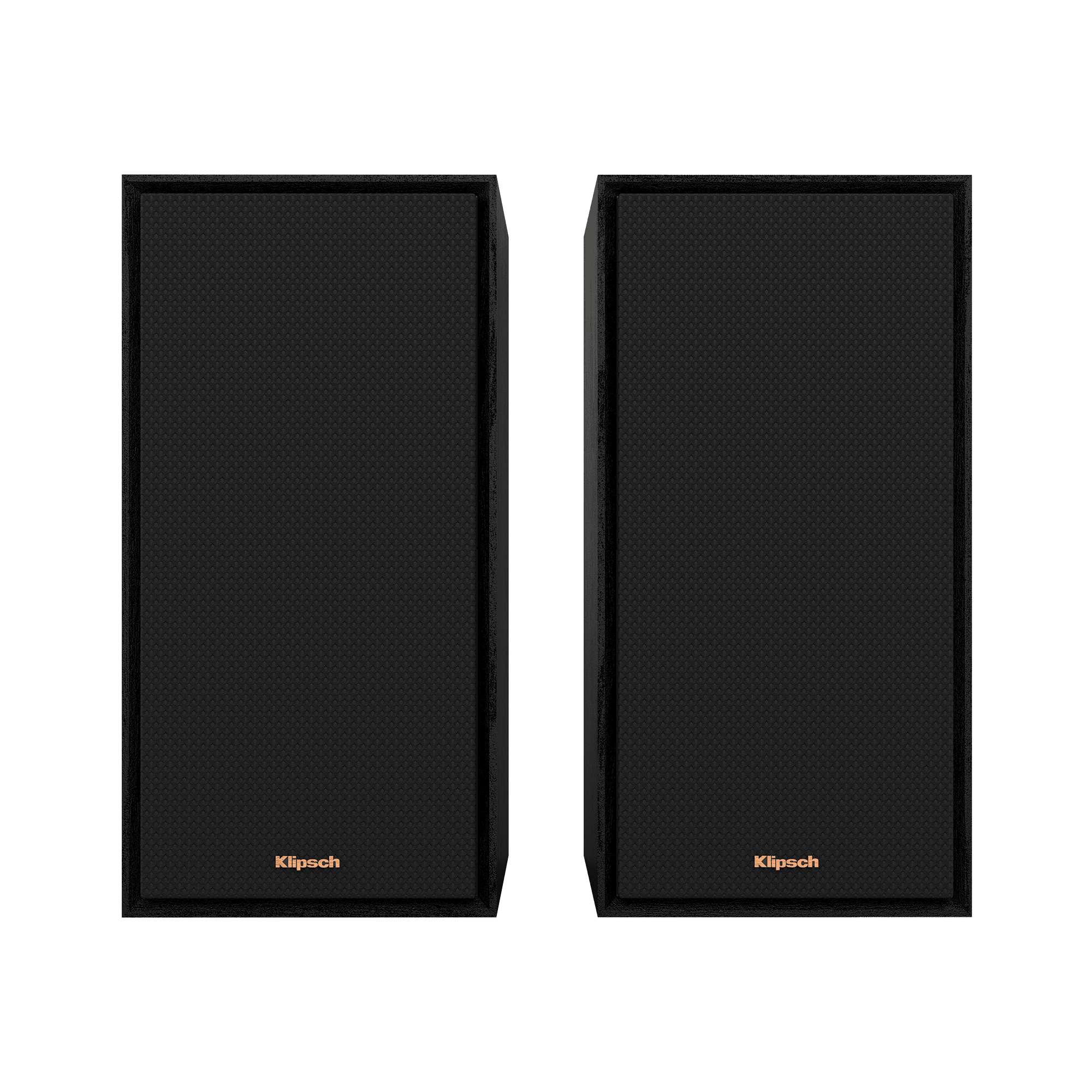 Klipsch R-50PM Powered Speakers with 5.25" Woofers. Black with grille, front
