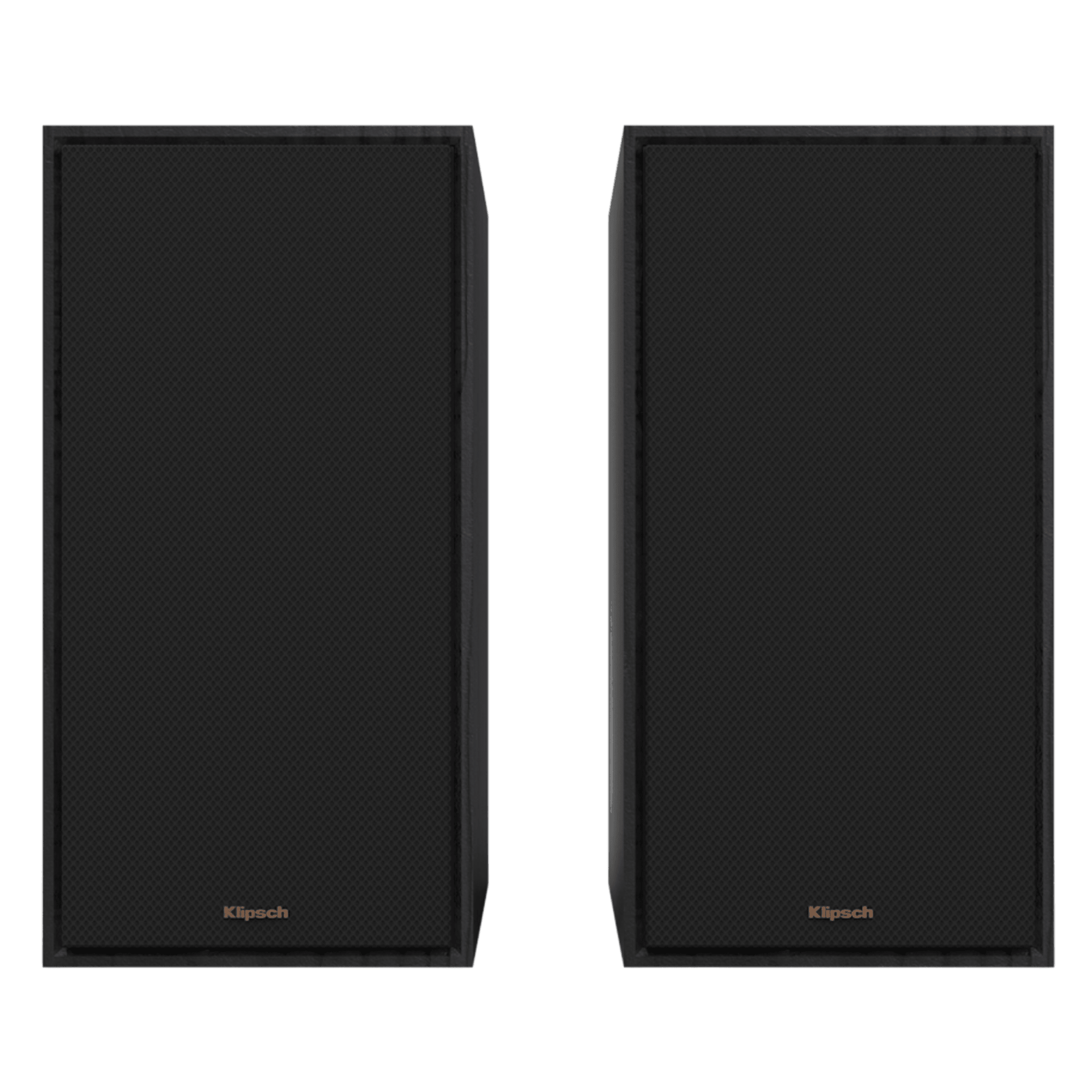 Klipsch R-60M Bookshelf Speakers in Ebony sold as a pair.  Image shown without grille and front on
