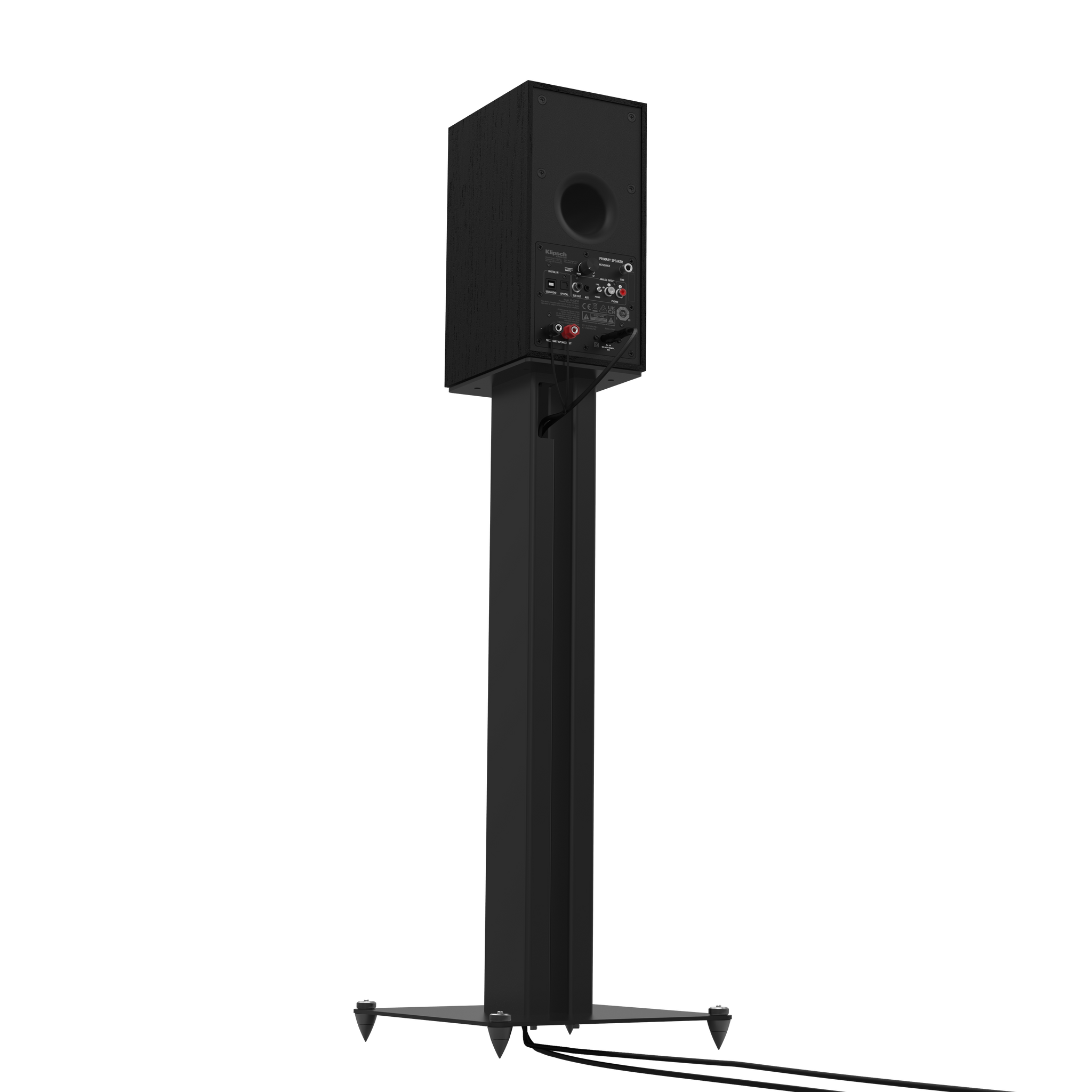 Klipsch KS28 inch speaker stands; Compatible  with The Nines, The Sevens & RP-600M II. Cord management image