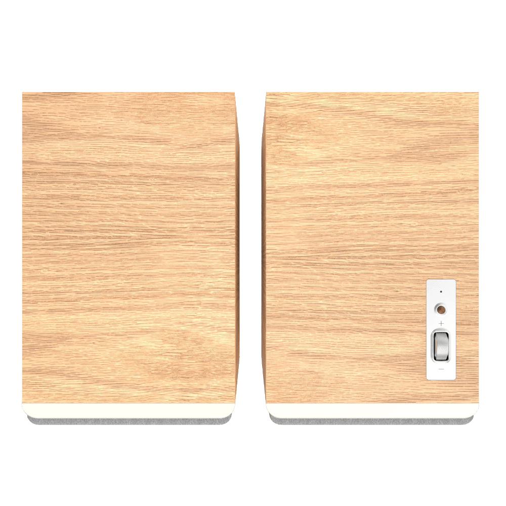 Klipsch The Nines II Powered Speakers in Red Oak, top
