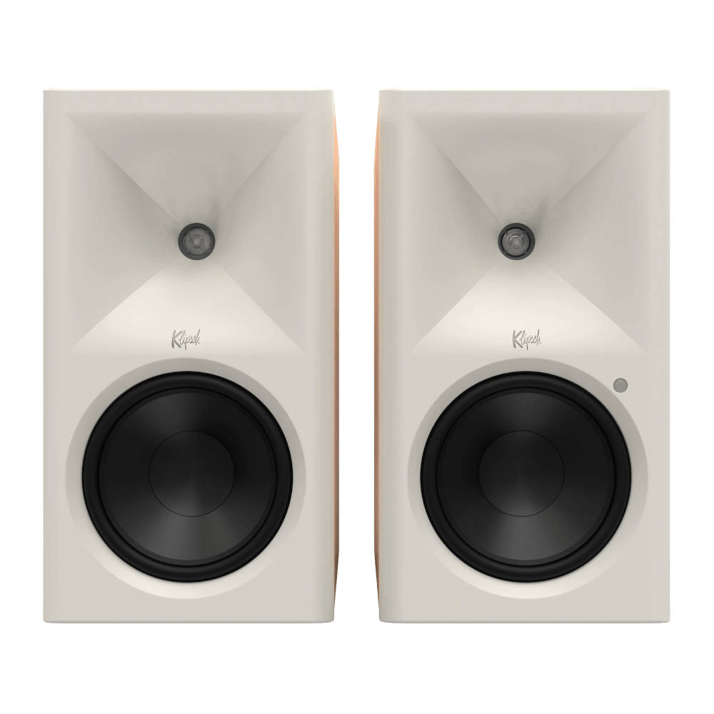Klipsch The Sevens II Powered Speaker Pair in Red Oak, front without grille