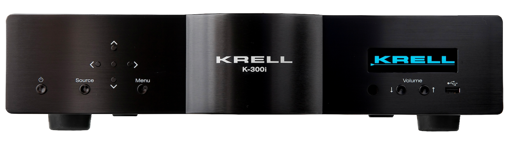 KRELL K-300i Integrated Stereo Amplifier in Black. Front of unit