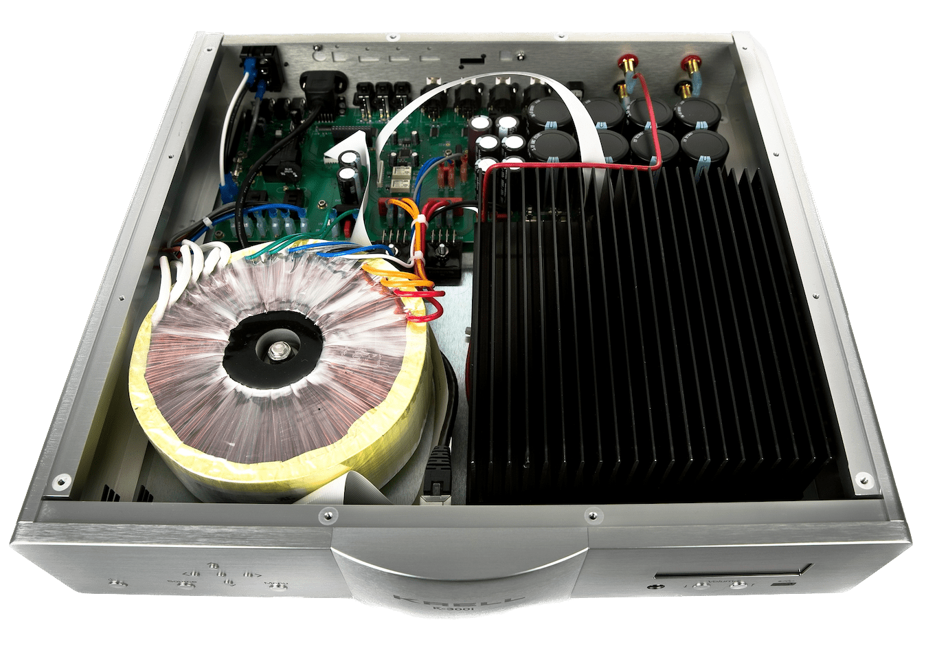 KRELL K-300i Integrated Stereo Amplifier in Silver. Inside unit