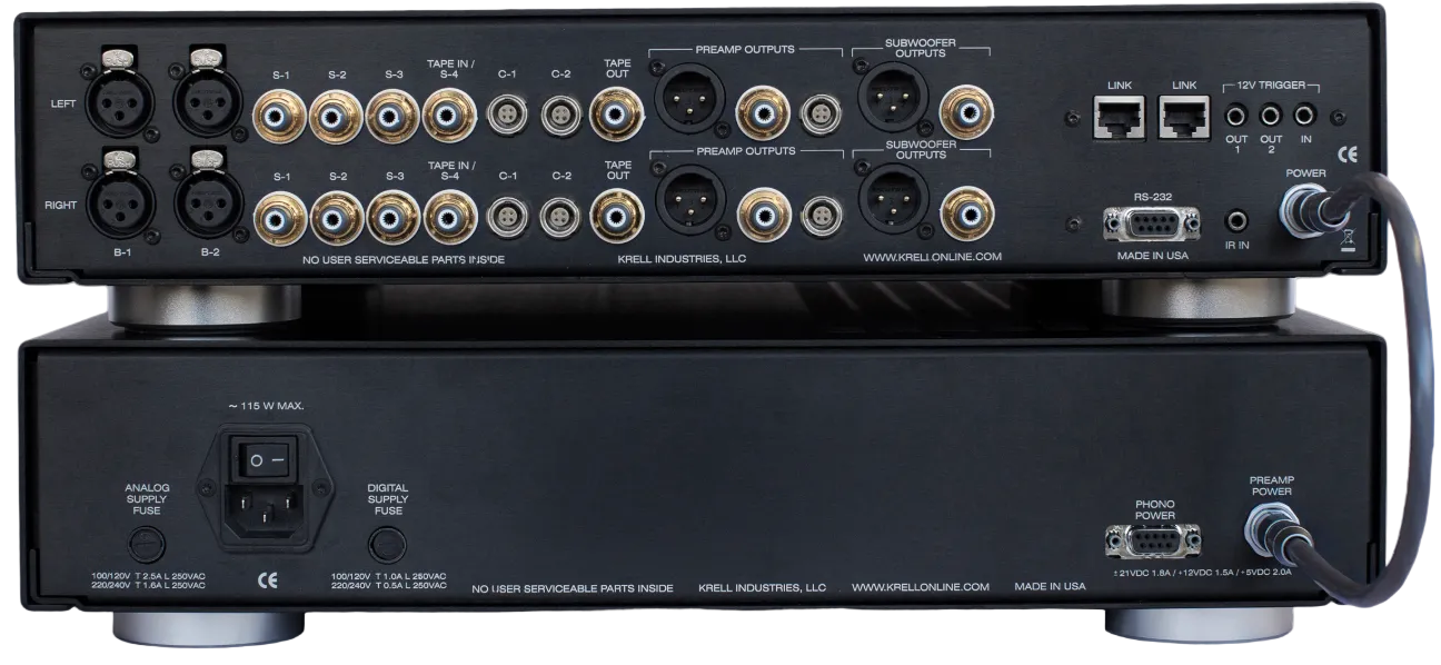 KRELL Illusion Pre-Amplifier, rear