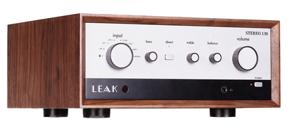 LEAK Stereo 130 Integrated Amplifier angled to the right