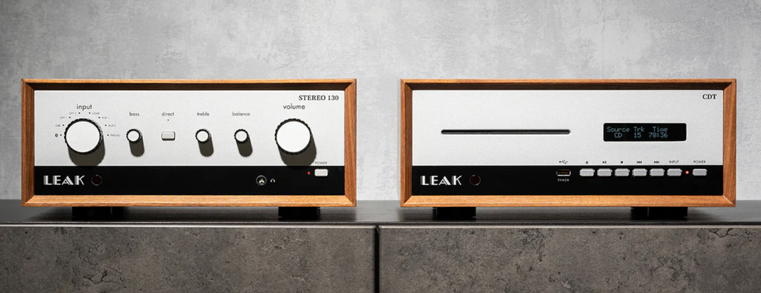 LEAK Stereo 130 Integrated Amplifier paired with LEAK's CDT CD Transport
