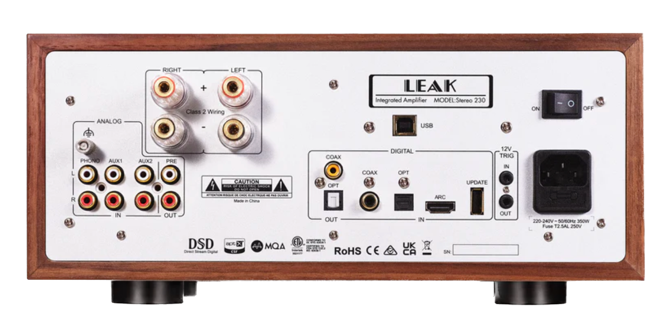 LEAK Audio Stereo 230 Integrated Amplifier, front