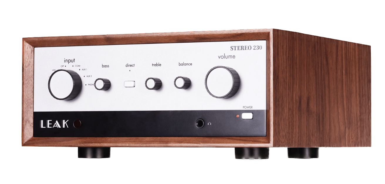 LEAK Audio Stereo 230 Integrated Amplifier, angled to the left